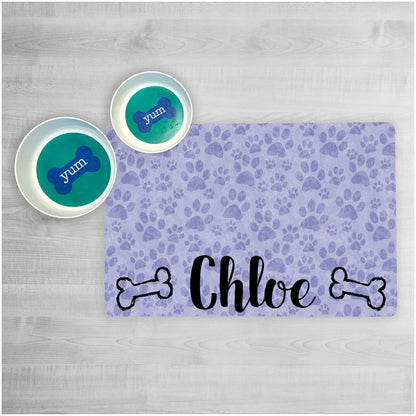 Personalized Dog Bowl Mat