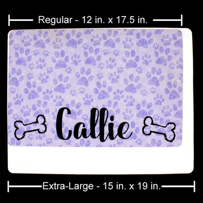 Personalized Dog Bowl Mat