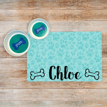 Personalized Dog Bowl Mat